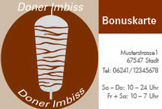 Bonuskarte Beispiel