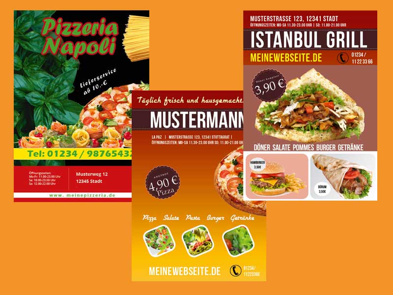 Pizza Flyer, Flyer Lieferservice